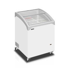 Glassfrys m. böjt skjutlock 130L