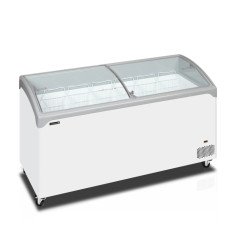 Glassfrys m. böjt skjutlock 475L