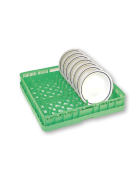 Diskkorg grön, för djupa tallrikar