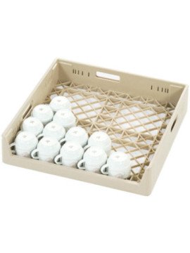 Diskkorg med öppen sida, beige