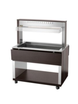 Buffévagn ATENA värme 3 GN 1/1-200, Wenge