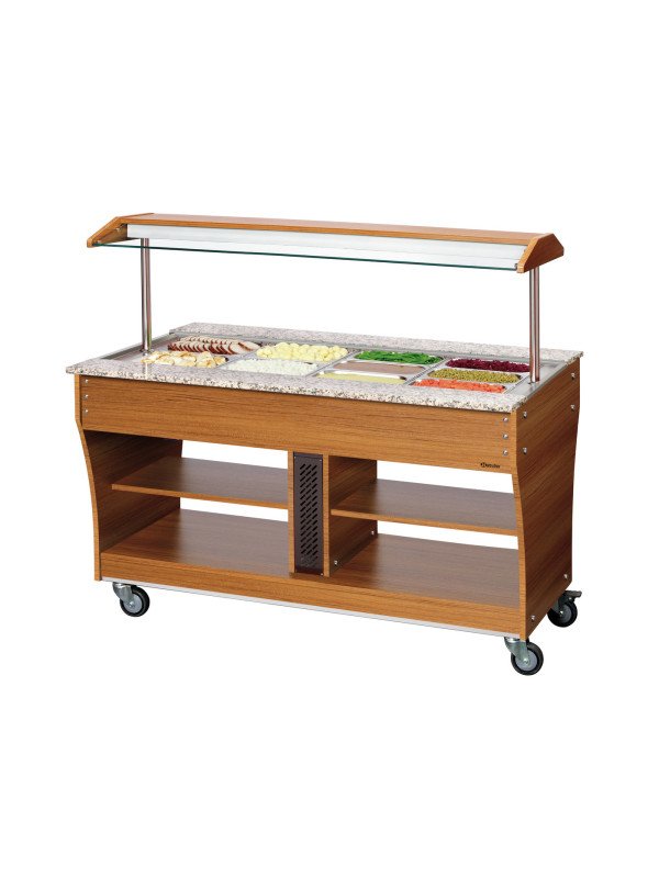 Buffévagn Bartscher värme 4 GN 1/1-150, teak