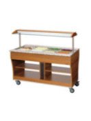 Buffévagn Bartscher värme 4 GN 1/1-150, teak