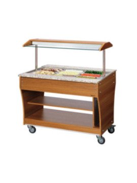 Buffévagn Bartscher värme 3 GN 1/1-150, teak