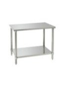 Rostfritt arbetsbord med hylla, 100cm