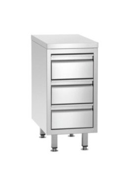 Rostfri hurts, 3 GN 1/1 lådor