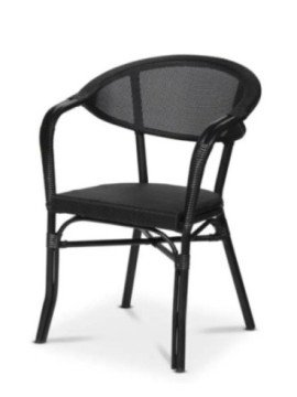 Monaco karmstol, Svart texteline