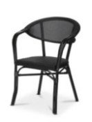 Monaco karmstol, Svart texteline