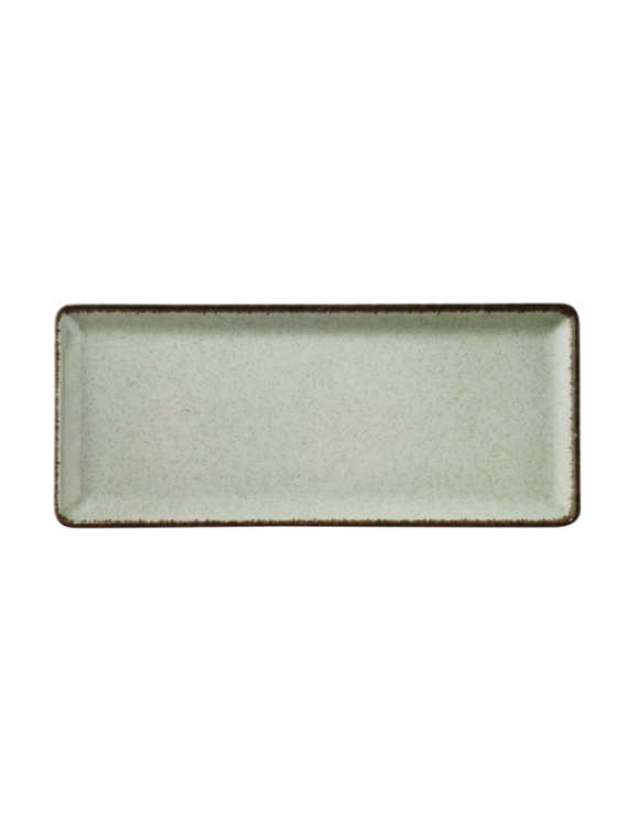 Tallrik flat 35X15cm grön , 6st