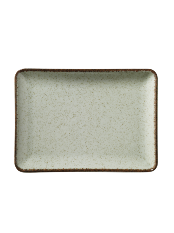 Tallrik flat 27X20cm grön, 6st