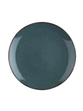 Tallrik flat rund 17cm gråblå,6st