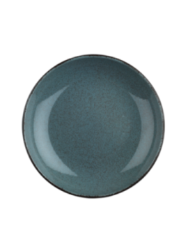 Tallrik djup rund 21cm gråblå, 6st