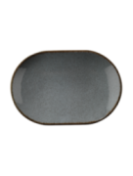 Tallrik halvdjup oval 28cm gråblå, 6st