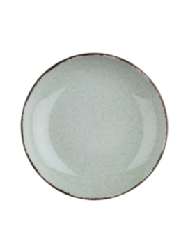 Tallrik djup rund 21cm grön, 6st