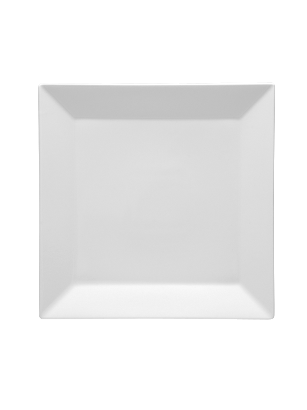 Tallrik kvadratisk vit 27x27cm, 6st