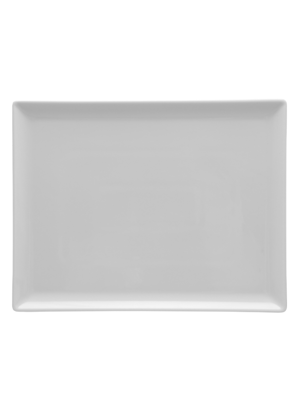 Tallrik rektangulär vit 31x24cm, 6st