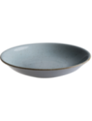 Tallrik djup rund handmålat turkos 23cm, 6st