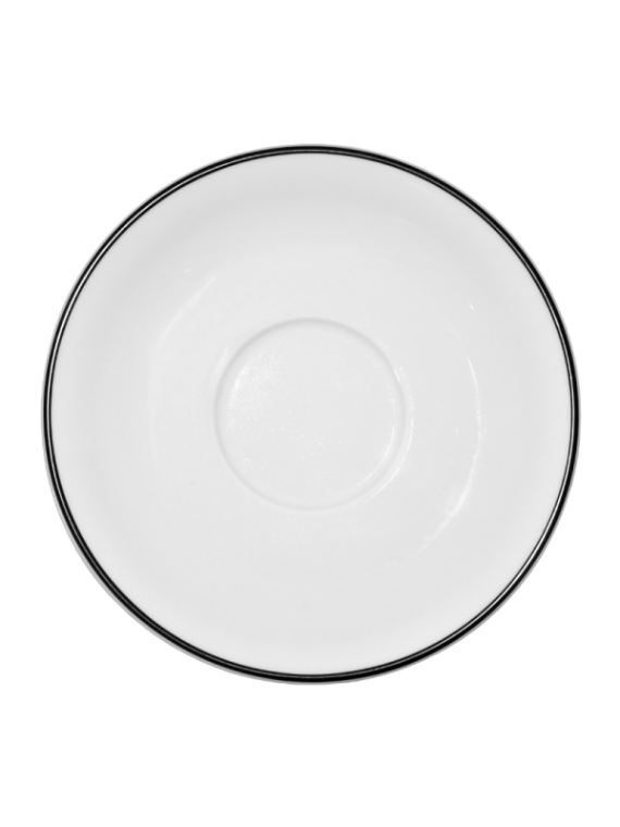 Kaffefat vitt med svart rand 17cm, 6st