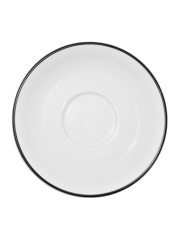 Kaffefat vitt med svart rand 17cm, 6st