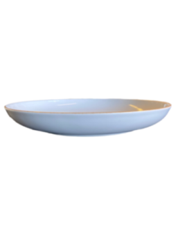 Tallrik flat rund 27 cm Vit utan prickar med rand, 6st