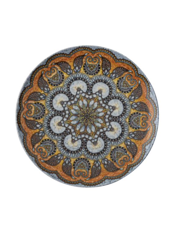 Tallrik flat rund Mandala B 27,5cm, 4st