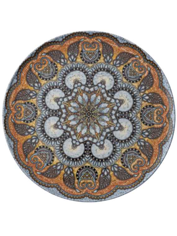 Tallrik flat rund Mandala B 32cm, 4st