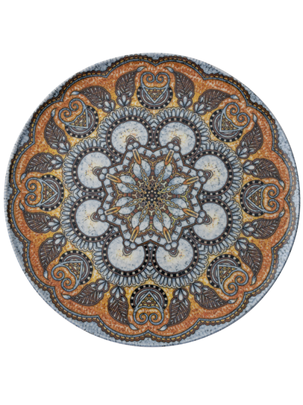 Tallrik flat rund Mandala B 32cm, 4st