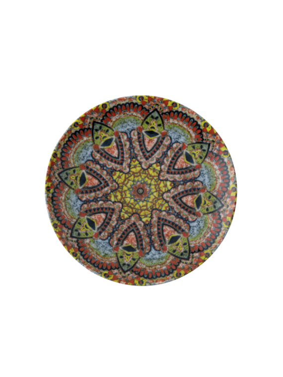 Tallrik flat rund Mandala C 20cm, 4st