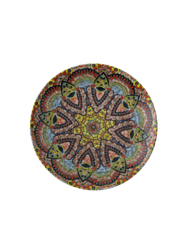 Tallrik flat rund Mandala C 20cm, 4st