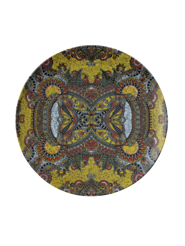 Tallrik flat rund Mandala D 27,5cm, 4st