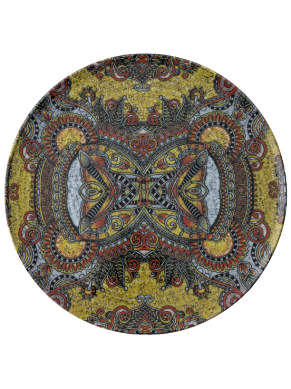 Tallrik flat rund Mandala D 32cm, 4st
