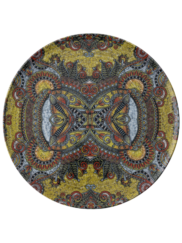 Tallrik flat rund Mandala D 32cm, 4st