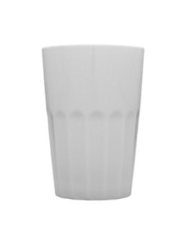 Mugg utan öra räfflad vit 38cl, 36st