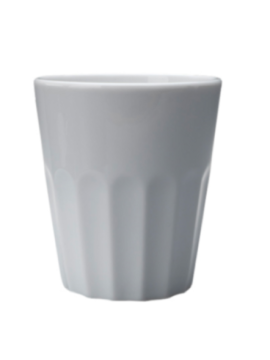 Mugg utan öra räfflad vit 25cl, 36st