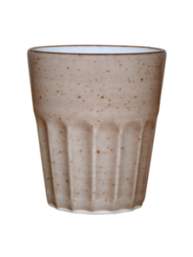 Mugg utan öra räfflad beige 25cl, 36st