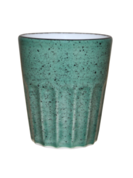 Mugg utan öra räfflad grön 25cl, 36st