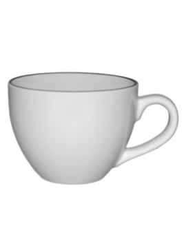 Mugg vit med svart rand  50cl Jumbo, 24st