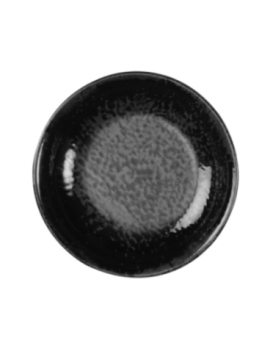 Tallrik djup rund 25cm svart Nano Cream, 12st