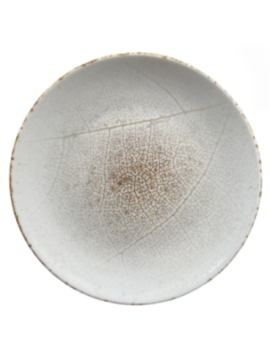 Tallrik flat rund 23 cm med dekor av löv 5, 12st