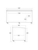 Frysgondol SIF 700 C, 670L Frysgondol SIF 700 C, 670L