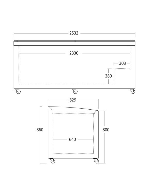 Frysgondol SIF 900 D, 900L Frysgondol SIF 900 D, 900L