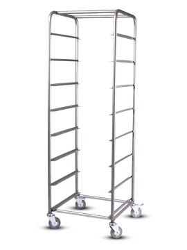 Diskkorgsvagn 500x500mm, 8 gejder