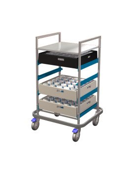 Diskkorgsvagn mellan 50x50cm 5 diskkorgar