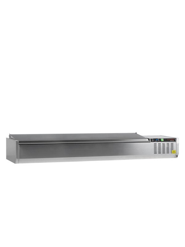 Kylränna GN 1/4, 2000mm, rostfritt lock