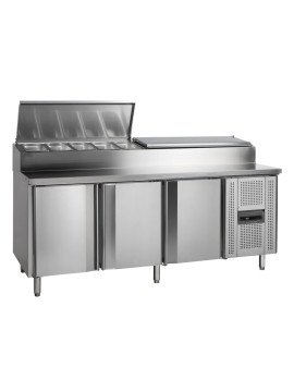 Kallskänksbänk SS8300 med kylränna 520L, 3 dörrar