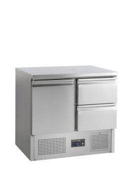 Saladette kyl 260L SA912, 1 dörr + 2 lådor