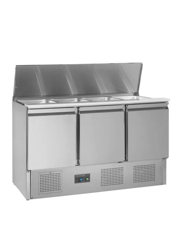 Saladette kylbänk 400L SA1365, 3 dörrar