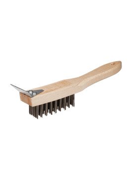 Stålborste med skrapa