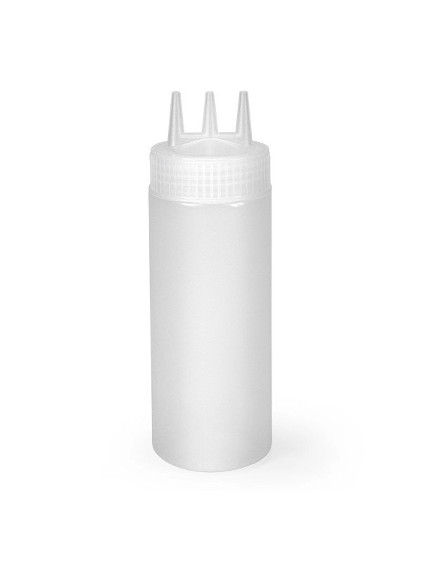 Dressingflaska 3 pip 0,34 L transparent