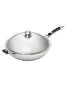 Wokpanna W360R rostfritt stål 36 cm